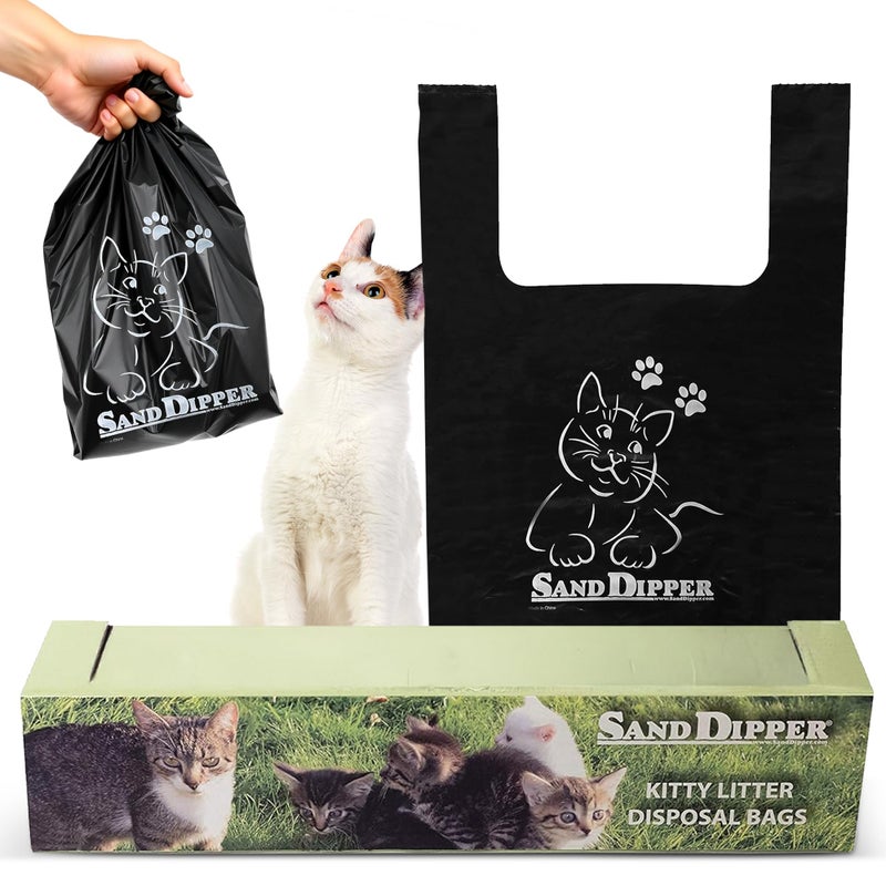 Sand Dipper Cat Litter Waste Bags | Strong Thick Odor Sealing (Medium 50 Roll) - Image 1
